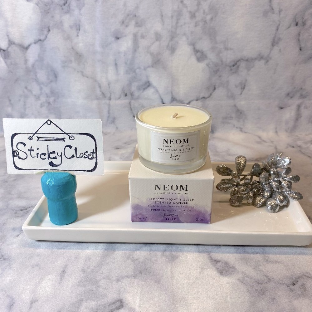 NEOM Perfect Night's Sleep Scented Candle,Lavender Basil,Full75g,2.6oz-BOXED-NEW